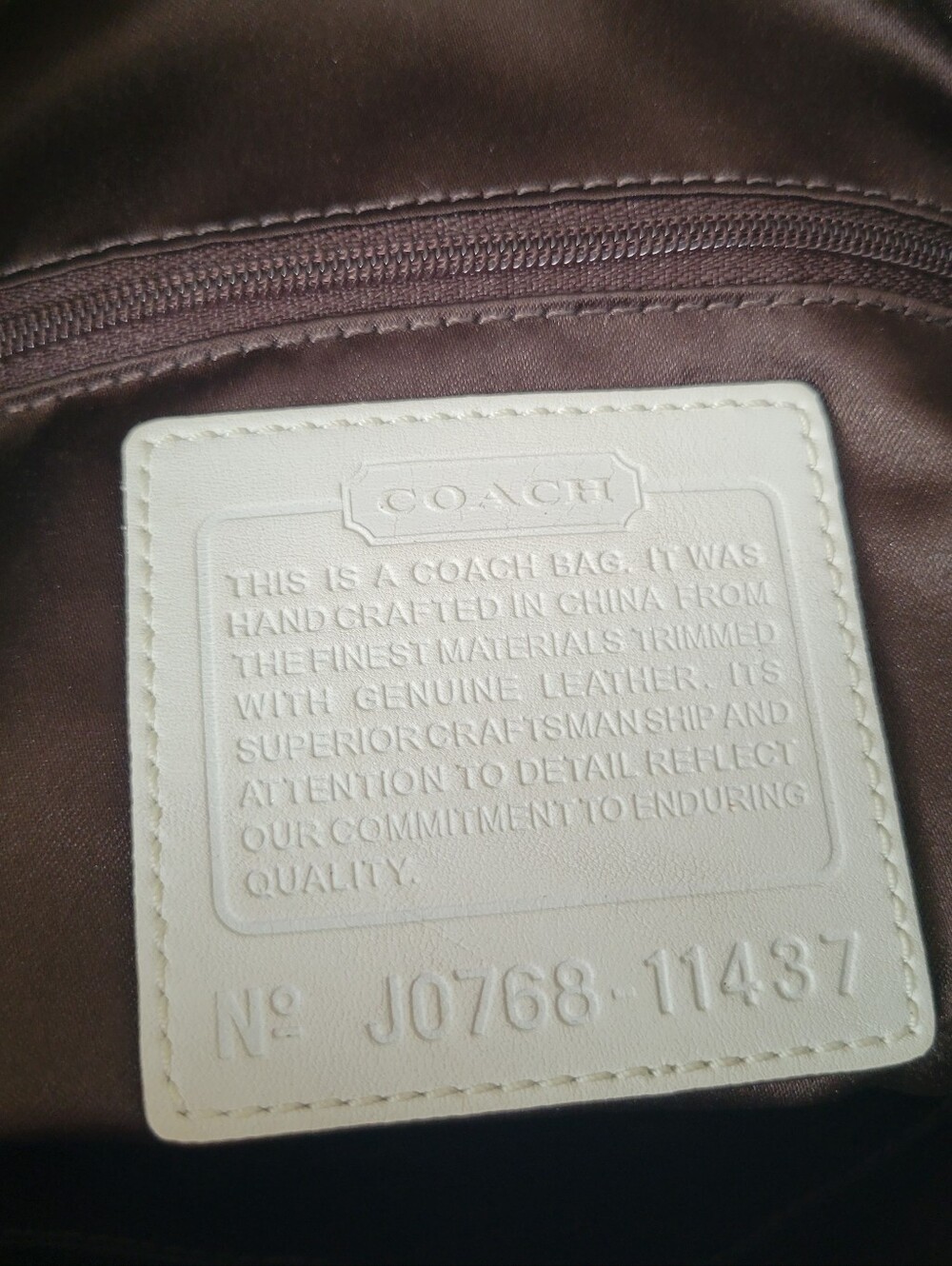 NEW Coach Bleeker Khaki Signature Canvas Duffle/Bucket With Brass Hardwre - Picture 16 of 16